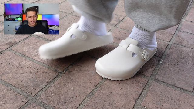 Birkenstock's made with EVA FOAM!? Boston Birkenstock EVA Foam (Black & White) Review & On-feet смотреть онлайн