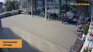 Как снимает уличная камера видеонаблюдения LinkVideo
