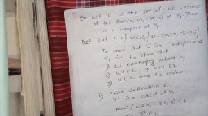 Let L be the set of all vectors of form (x,2x,-3x,x) in V4 . Then show that L is a subspace of V4