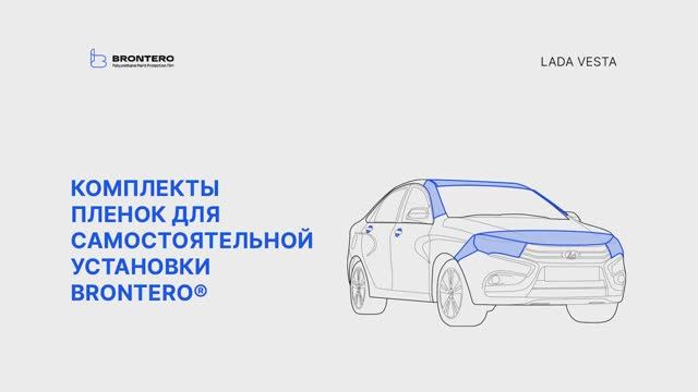 Промо видео по оклейке Лада Веста комплектом полиуретановых пленок Brontero