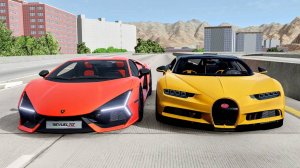 Аварии на уличных гонках с пробками #2 - BeamNG Drive Автокатастрофы