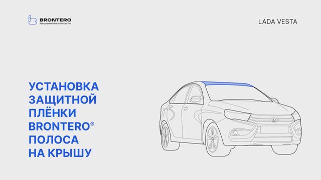 Нанесение полиуретановой пленки Brontero на крышу Лада Веста