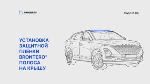 Нанесение антигравийной пленки Brontero на крышу Omoda C5