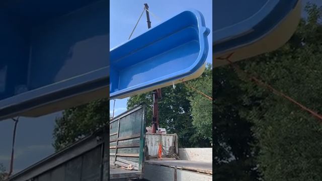 Разгрузка композитного бассейна смотреть онлайн