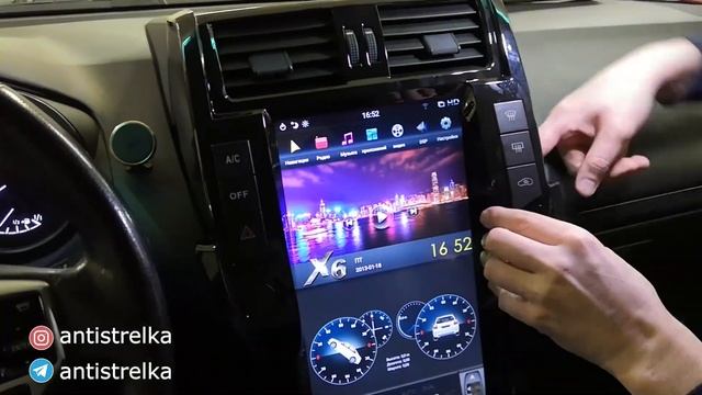 Установка, обзор магнитолы Tesla для Toyota Land Cruiser Prado 150 2009-2013 с круговым обзором 360 смотреть онлайн