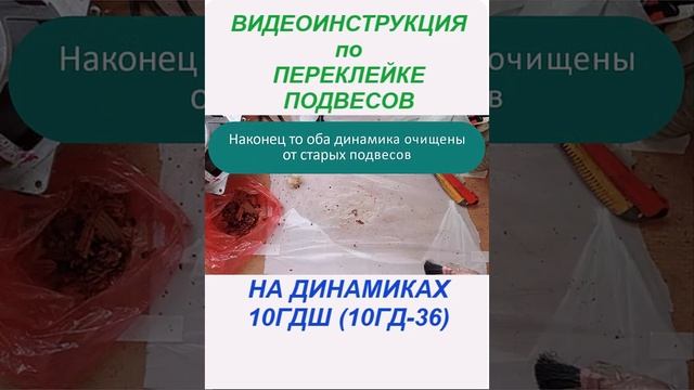 Замена подвесов в двух динамиках 10гдш за 3 МИНУТЫ