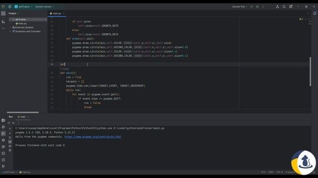 6. Создаем используя Python приложение для тренировка точности   часть 1  #python #пайтон #pygame