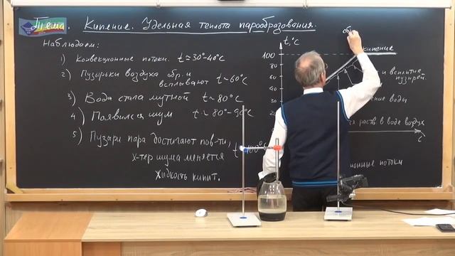 8 класс. Урок 37. Кипение. Удельная теплота парообразования.