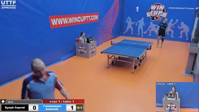 Булуй Сергей 0-3 Головешкин Алексей Турнир Восток 1 WIN CUP 17.01.21 Прямая трансляция Зал 1 смотреть онлайн