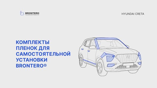 Промо видео по нанесению полиуретановой пленки Brontero на автомобиль Hyundai Creta II поколение