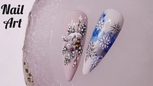 Идеи новогоднего маникюра 2025. МК