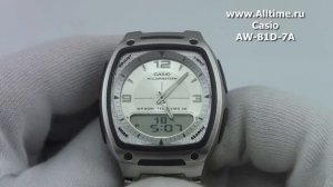 Мужские японские наручные часы Casio AW-81D-7A