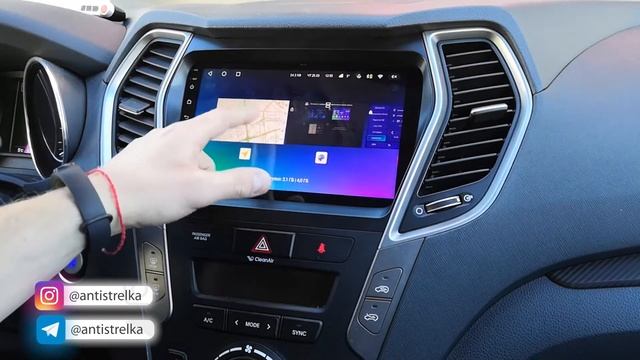 ANDROID НА SANTA FE 3: Teyes CC2 Plus. ЯНДЕКС НАВИГАЦИЯ и YOUTUBE в штатном месте смотреть онлайн