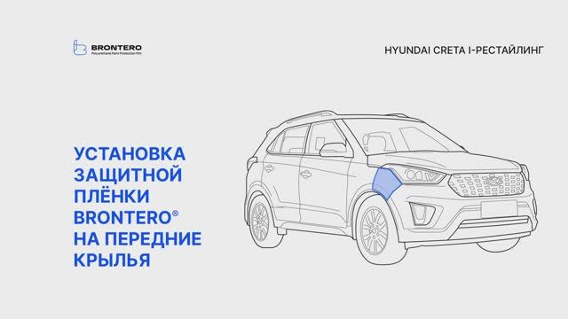 Как наклеить пленку Brontero на передние крылья Hyundai Creta I