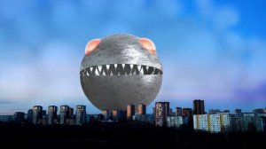 Black Giant PACMAN vs GHOST Robot in Real Life