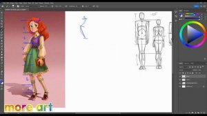Как нарисовать человека? - Пропорции /Курс «Рисование в Photoshop для начинающих» от more-art.ru
