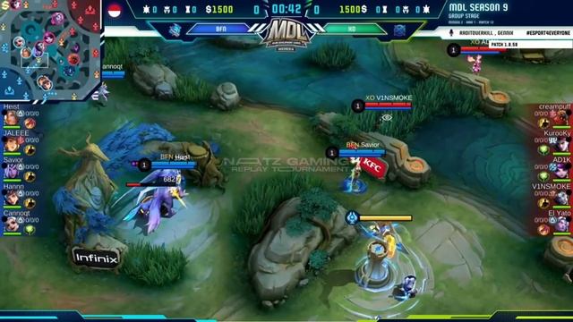 XALVADOR OZON vs BFAUNDATION ESPORTS | REGULAR SEASON - GAME 1 | MDL ID SEASON 9 #mdlids9 #mlbb смотреть онлайн