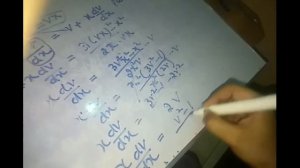 Solving homogeneous differential equation by y=vx