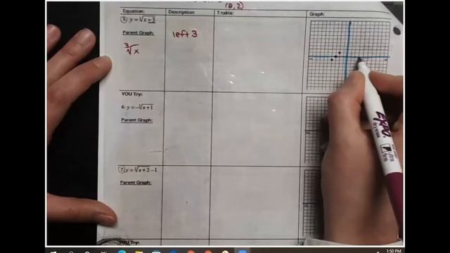 AlgII Unit2 pg 3-7 Graphing Radical Functions, cont смотреть онлайн