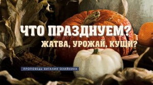 Что празднуем: Жатва, Урожай, Кущи? | проповедь | Виталий Олийник