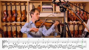 Violin: A Major scale, Play through (♩ = 80)TEACHER / ACCOMPANIMENT
