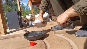 Делаем краску для железной ржавой печи.