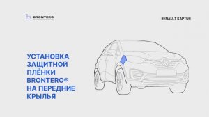 Как наклеить пленку Brontero на крылья Renault Kaptur