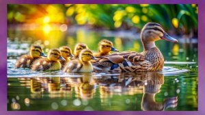 Песня - Уточка и утята. Песенка для детей про уточку и утят. Детская песенка. Музыка для детей.