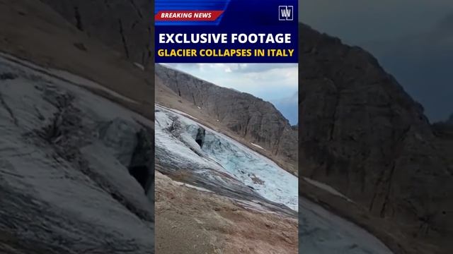 Exclusive footage of glacier collapses in Italy | #itly  #marmolada #glacier