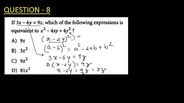 Q6 - Q10 Section-3 (No Calc) | SAT - May 2018 | SAT Math Tips & Tricks | Mathacademy смотреть онлайн