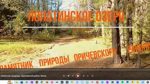 Лопатинское озеро. Памятник природы. Оричевский район. Вятка.
