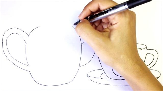 Сурет салып уйрену | Сурет салу шәйнек-пиала | How To Draw A Teapot