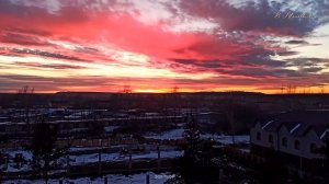 Sunset on November 9, 2021. Minusinsk. Закат 9 ноября 2021г. Минусинск