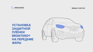 Как наклеить пленку Brontero на передние фары Renault Kaptur