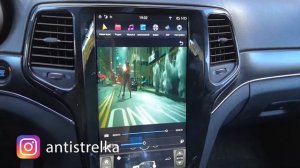 Магнитола в стиле Тесла для Jeep Grand Cherokee 2013+