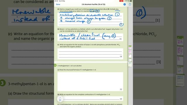 CCEA AS Chemistry Fact File Answers 2.6 Alcohols смотреть онлайн