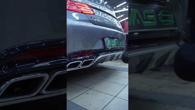 ВЗРЫВНОЙ ВЫХЛОП НА Mercedes-Benz S63 AMG: берегите уши! #выхлопныесистемы #shorts #тюнингавто