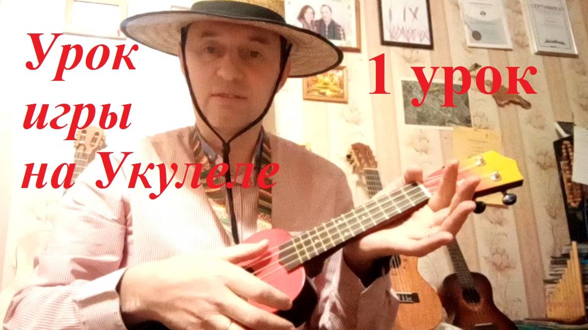 1й урок на укулеле для начинающих. Как держать укулеле, бой, аккорды. 
Играем первую песню. С нуля.