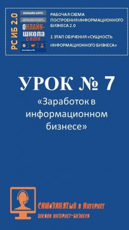 Урок 7. Заработок в информационном бизнесе