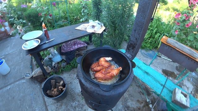 ЦЫПЛЁНОК ТАБАКА В КАЗАНЕ. смотреть онлайн