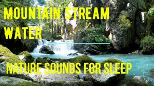 4k Mountain Stream Water falling in forest. White Noise, Mountain Waterfall, Nature Sounds for Sleep