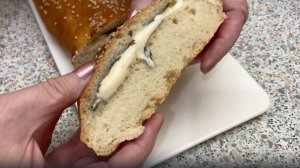Шикарный хлеб с плавленым сырком и свежей зеленью