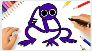 КАК РИСОВАТЬ ФИОЛЕТОВЫЙ 🟣 | RAINBOW FRIENDS ROBLOX РАДУЖНЫЕ ДРУЗЬЯ ROBLOX