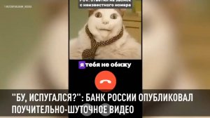 "Бу, испугался?": Банк России опубликовал поучительно-шуточное видео