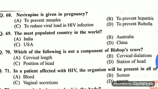 ESIC STAFF NURSE PAPER 2011 PART 2 смотреть онлайн