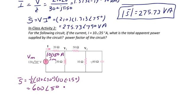 ES203 Lec 10-1: Complex power, Power triangle
