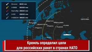 Кремль определил цели для российских ракет в странах НАТО