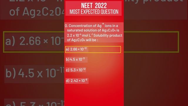 NEET 2022 MOST EXPECTED QUESTION