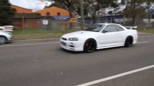GTR R34 launch. ГТР ускорение