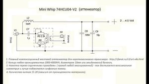 Mini Dipole (Mini Whip) на 74HCU04-v2